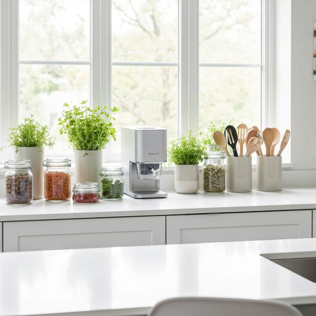 Cocina organizada con dispensador Smart Rice